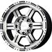 V-Tec Wheel 326-2973GBMF25 - V-Tec Off-Road 326 Series Gloss Black Machined Face Wheels