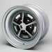 Wheel Vintiques 50-5734438 - Wheel Vintiques 50 Series SS396 Silver with Black Painted Slot Wheels