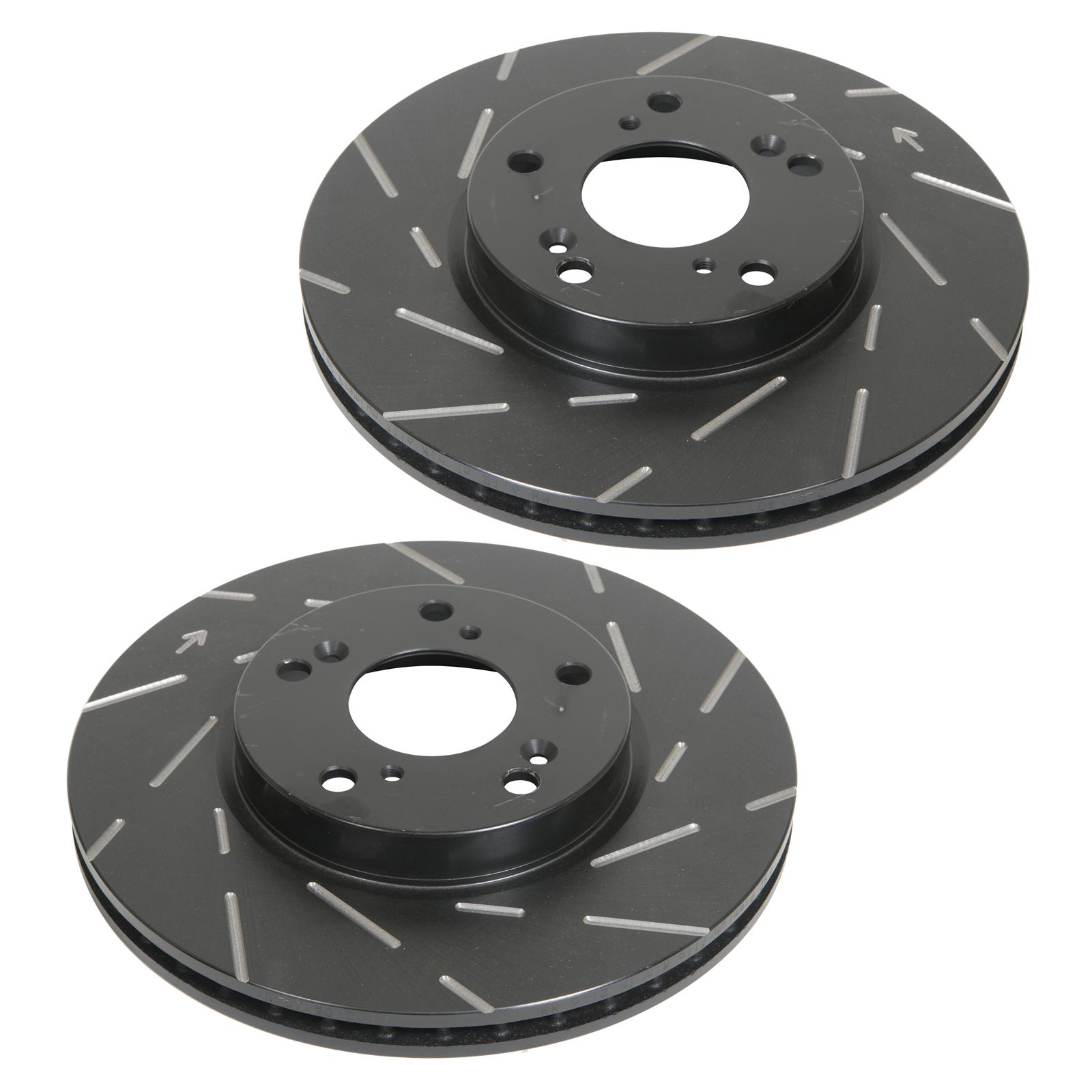 EBC Brakes USR7116 Brake Rotors Slotted Iron Black Zinc fits Honda
