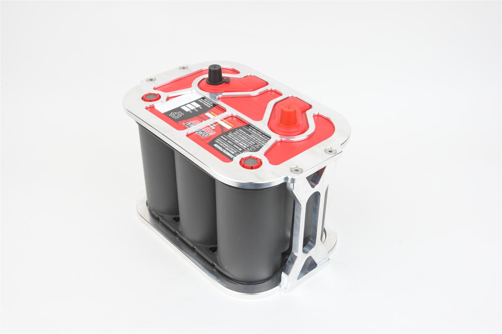 Fesler Battery HoldDown Optima Boltdown Billet Aluminum Polished Each