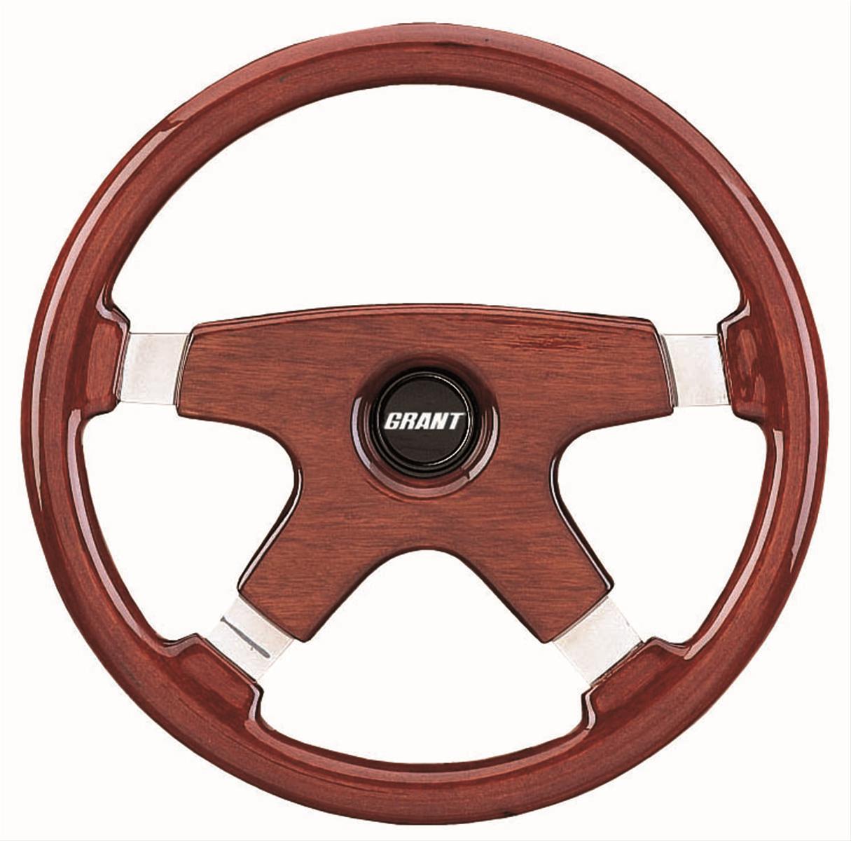 Grant Mahogany Steering Wheel 14" Dia 4 Spoke 3" Dish 732 eBay