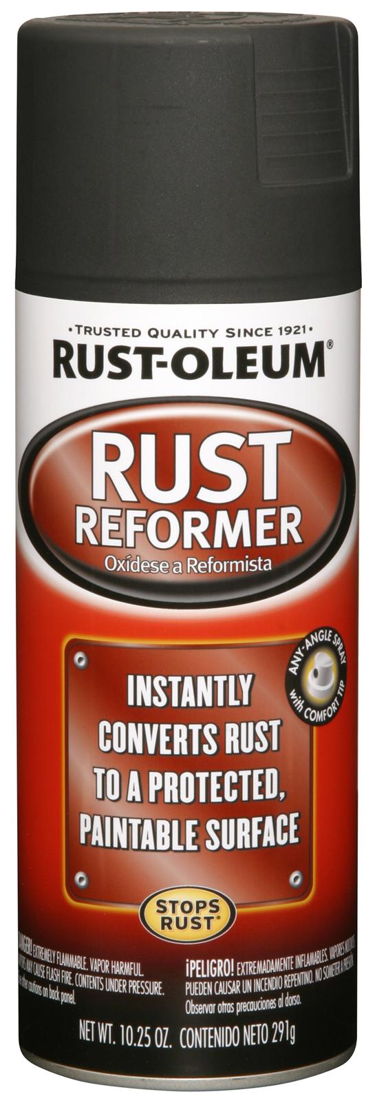 RustOleum Paint Rust Corrosion Inhibitor Flat Black Aerosol 10.25 oz