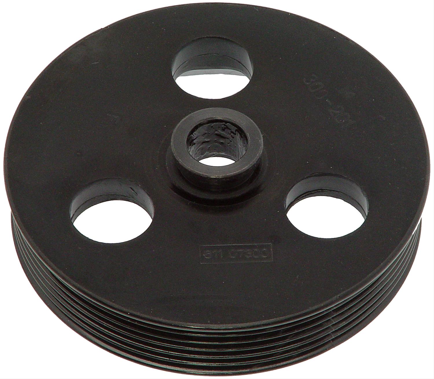Dorman Power Steering Pulley Serpentine 6Groove Plastic Black GM Each