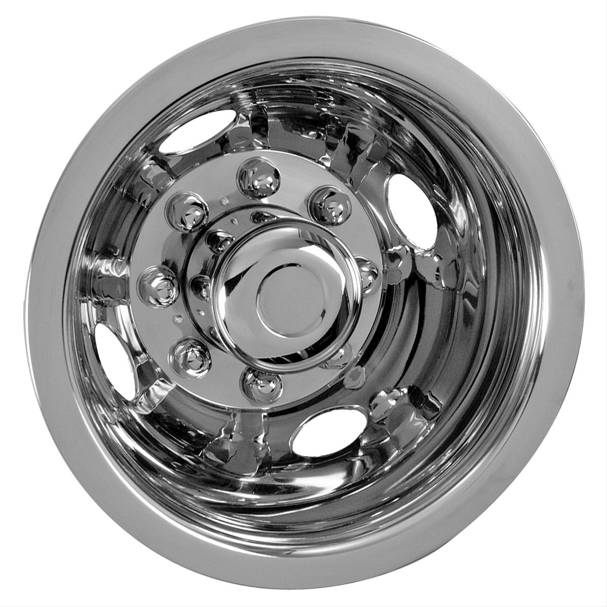 Cal Custom Dually Wheel Stainless Polished Simulator Rear only 16in CAL
