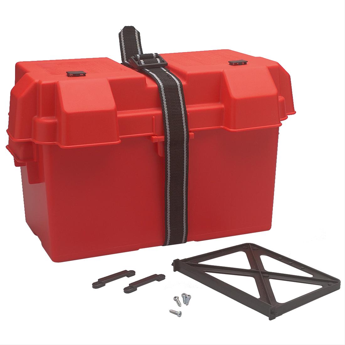 Summit Racing Battery Box Plastic Red 15" Length x 9" Width x 10 1/2