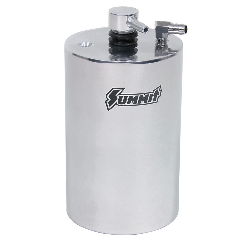 Summit Vacuum Reservoir Aluminum Polished Finish W/ Check Valve