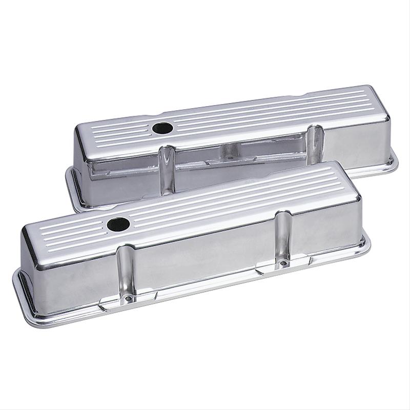 Summit Racing DieCast Aluminum Valve Covers G3303 Chevy SBC 283 305