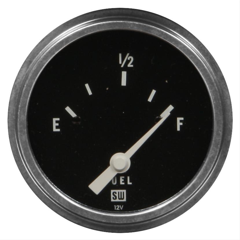 Stewart Warner Deluxe Series Electrical Fuel Level Gauge 2 5/8" Dia
