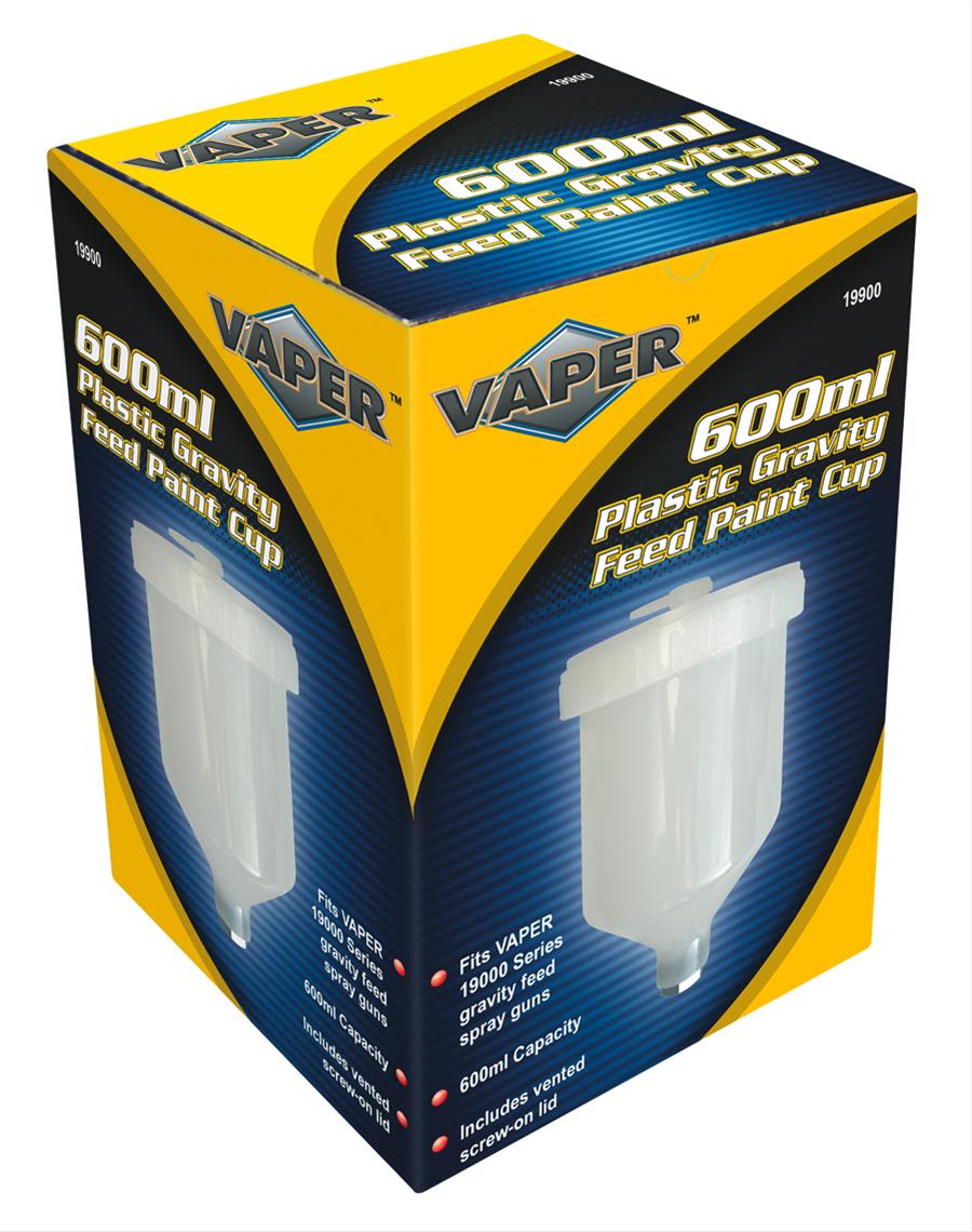Titan Vaper 600ml Plastic Gravity Feed Paint Gun Cups with Lid 19900