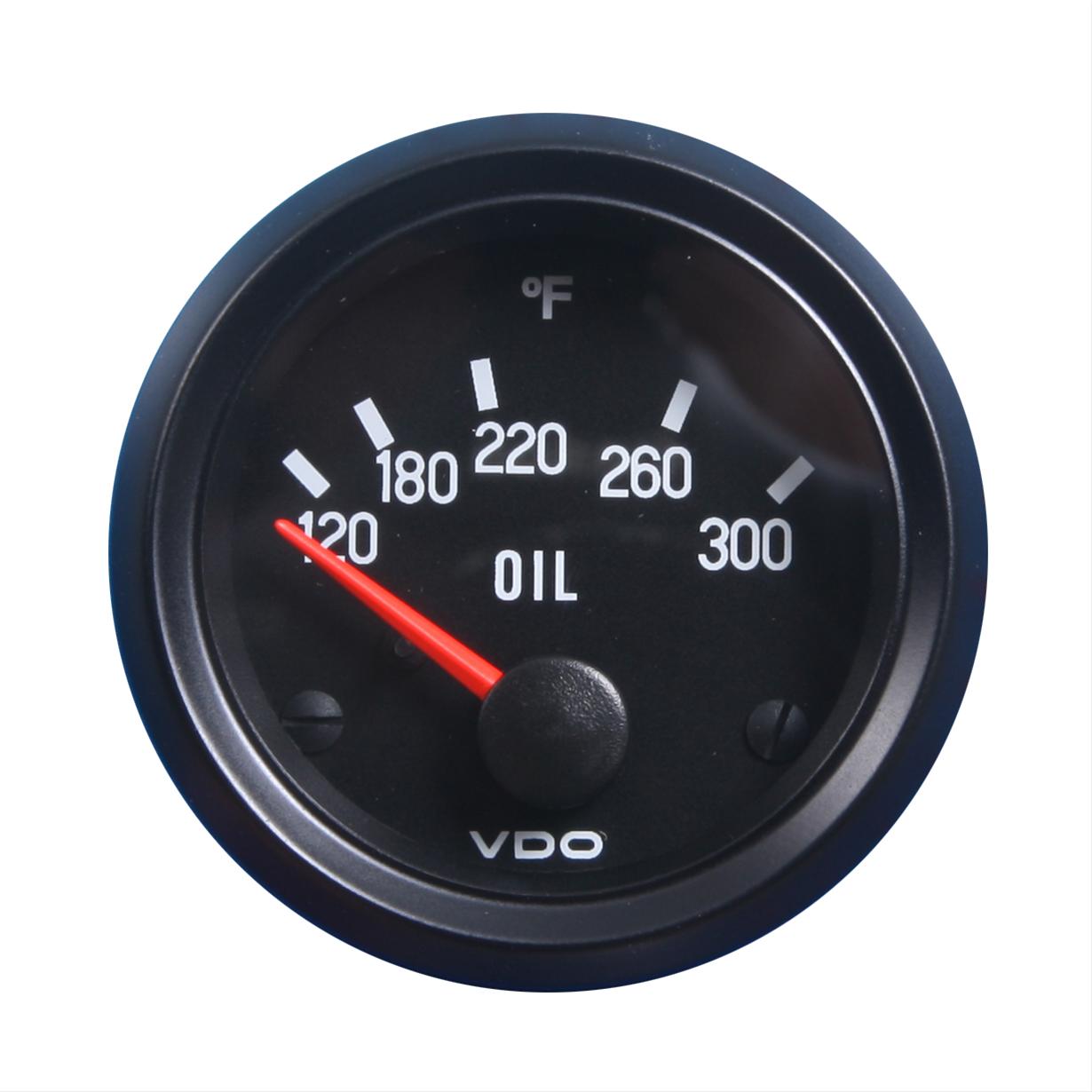 VDO Cockpit Electrical Oil Temperature Gauge 2 1/16" Dia Black Face