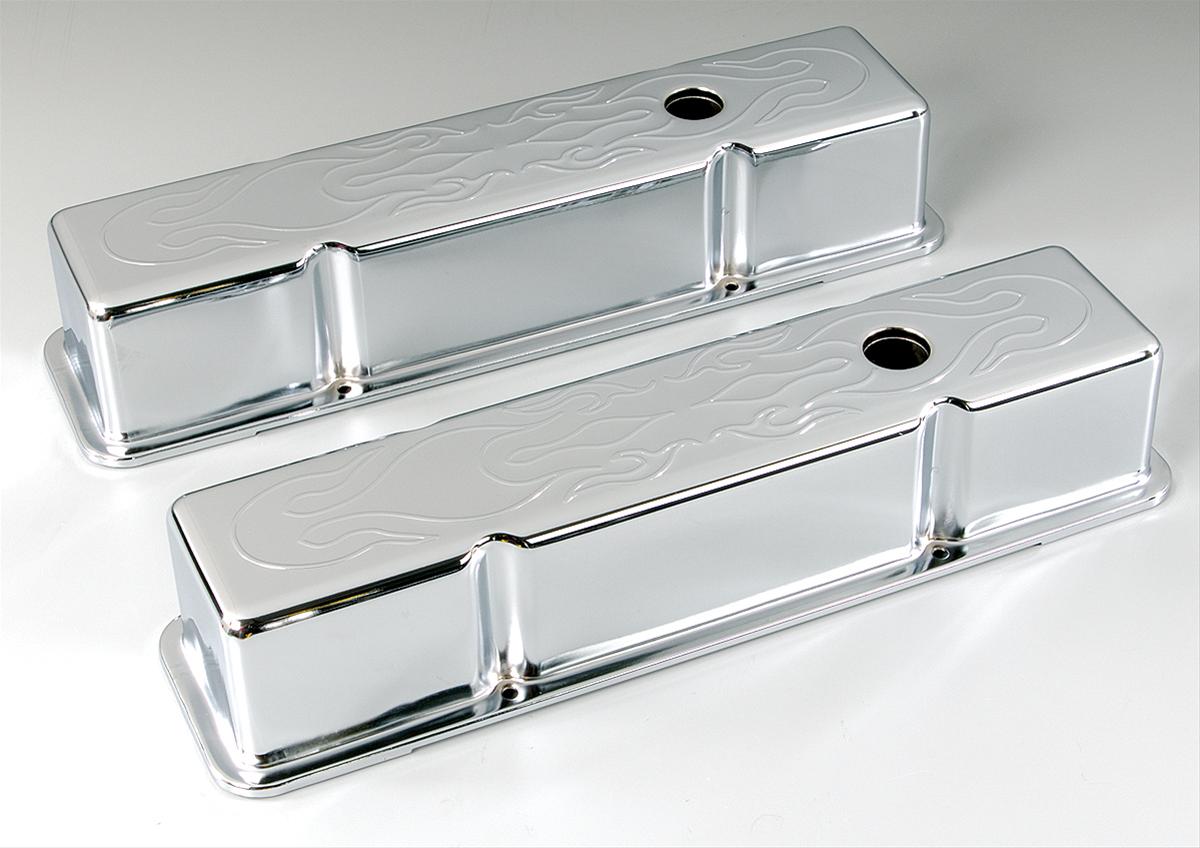 Cal Custom Chrome Valve Covers 198215 Chevy SBC 283 305 350 400 eBay