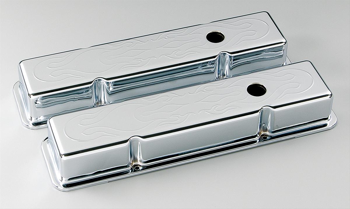 Cal Custom Chrome Valve Covers 198216 Chevy SBC 283 305 350 400 eBay