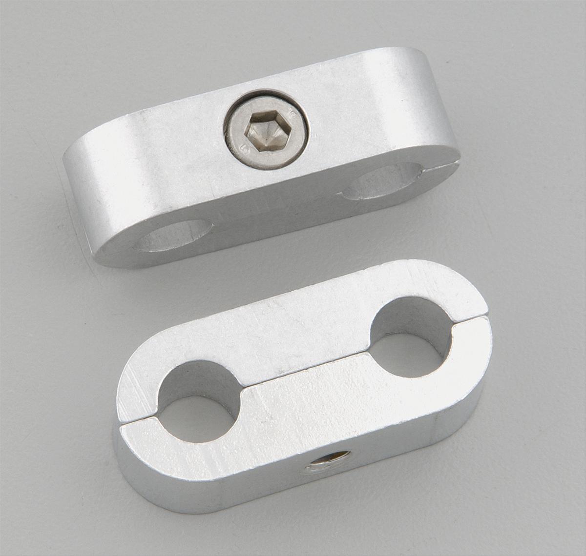 Earl's Hose Clamps Hose&Tubing Separator Two 3/8" Dia Holes Polished