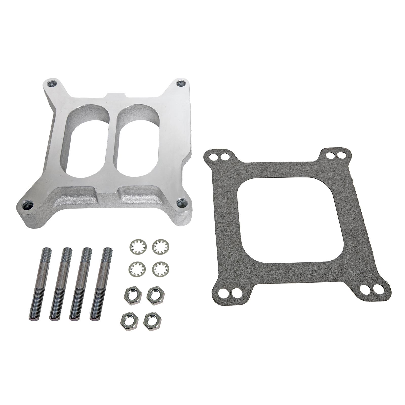 Edelbrock Carburetor Spacer 4Barrel Square Bore 1" Aluminum Divided