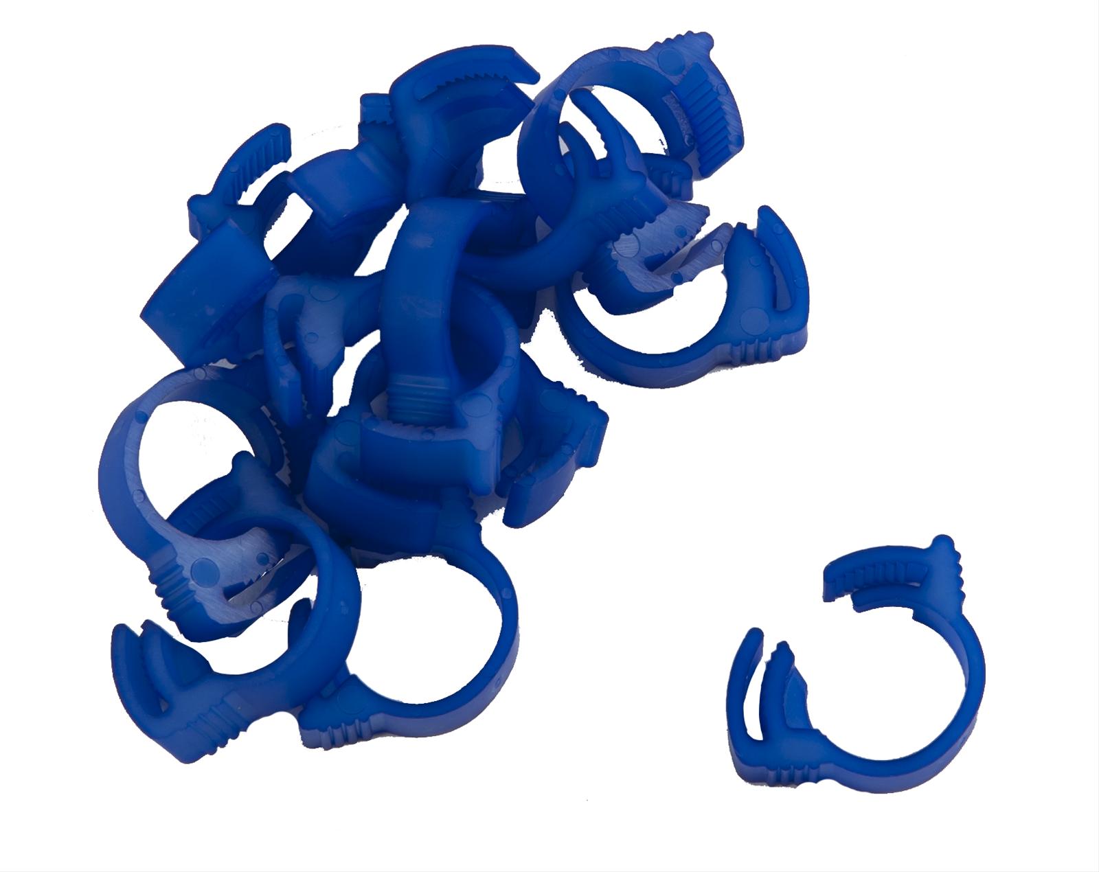JR Race Car Fuel Line Clamps Plastic Blue 0.250 in. Line Diameter Set