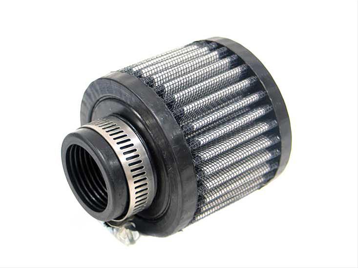 K&N Valve Cover Breather Crankcase Vent ClampOn Round Rubber Black