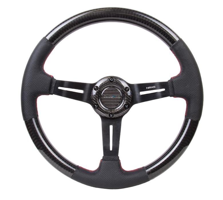 NRG Innovations ST 010CFRS NRG Carbon Fiber Steering Wheels Summit Racing