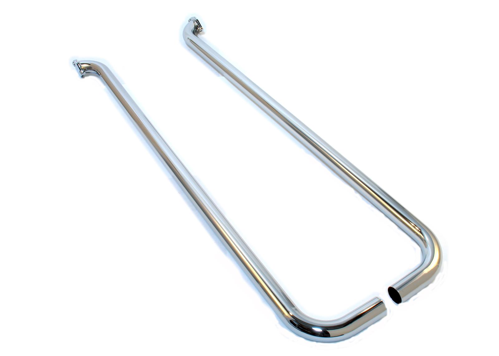 Patriot Exhaust Exhaust Side Pipe Single Lake Steel Chrome 2" Dia Inlet