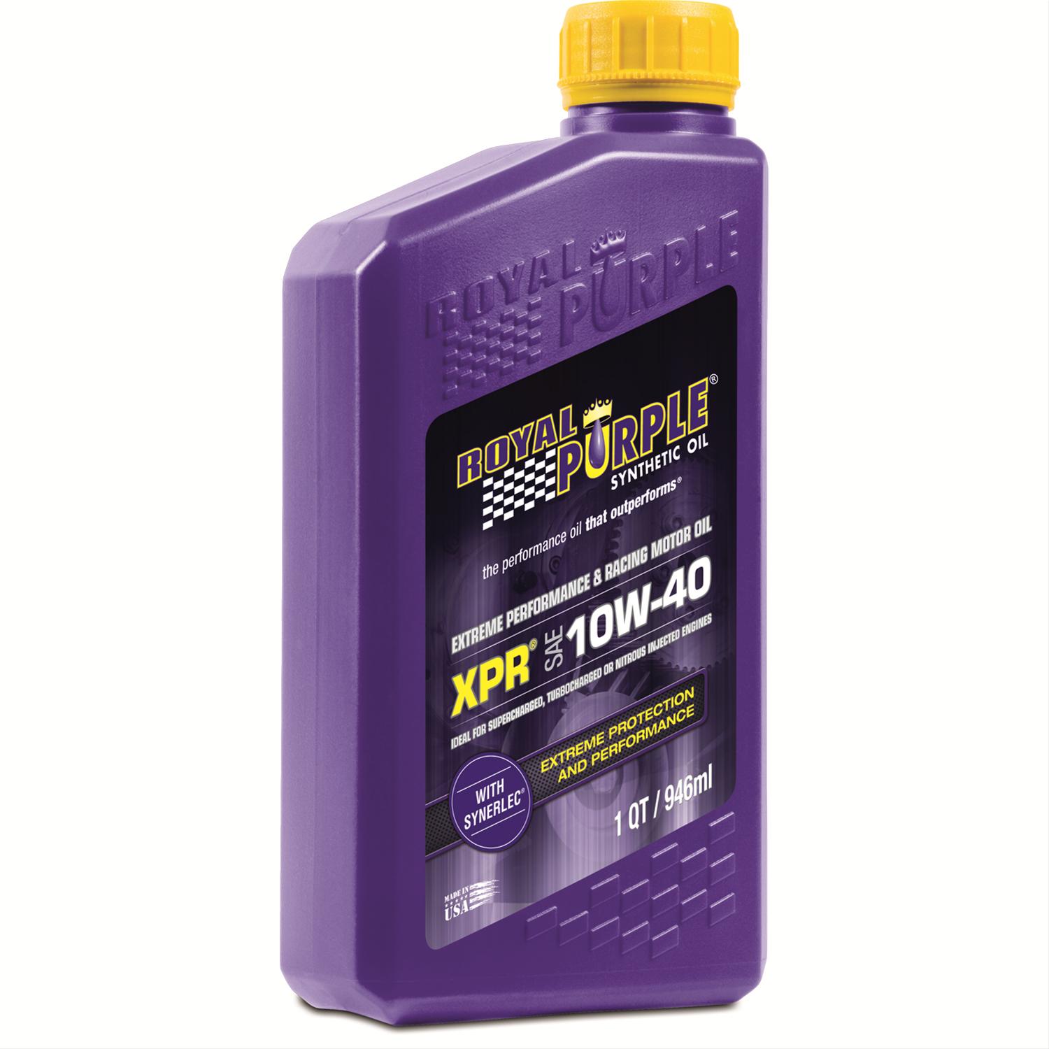 Royal Purple XPR Racing Motor Oil Automotive 10W40 12 Quarts
