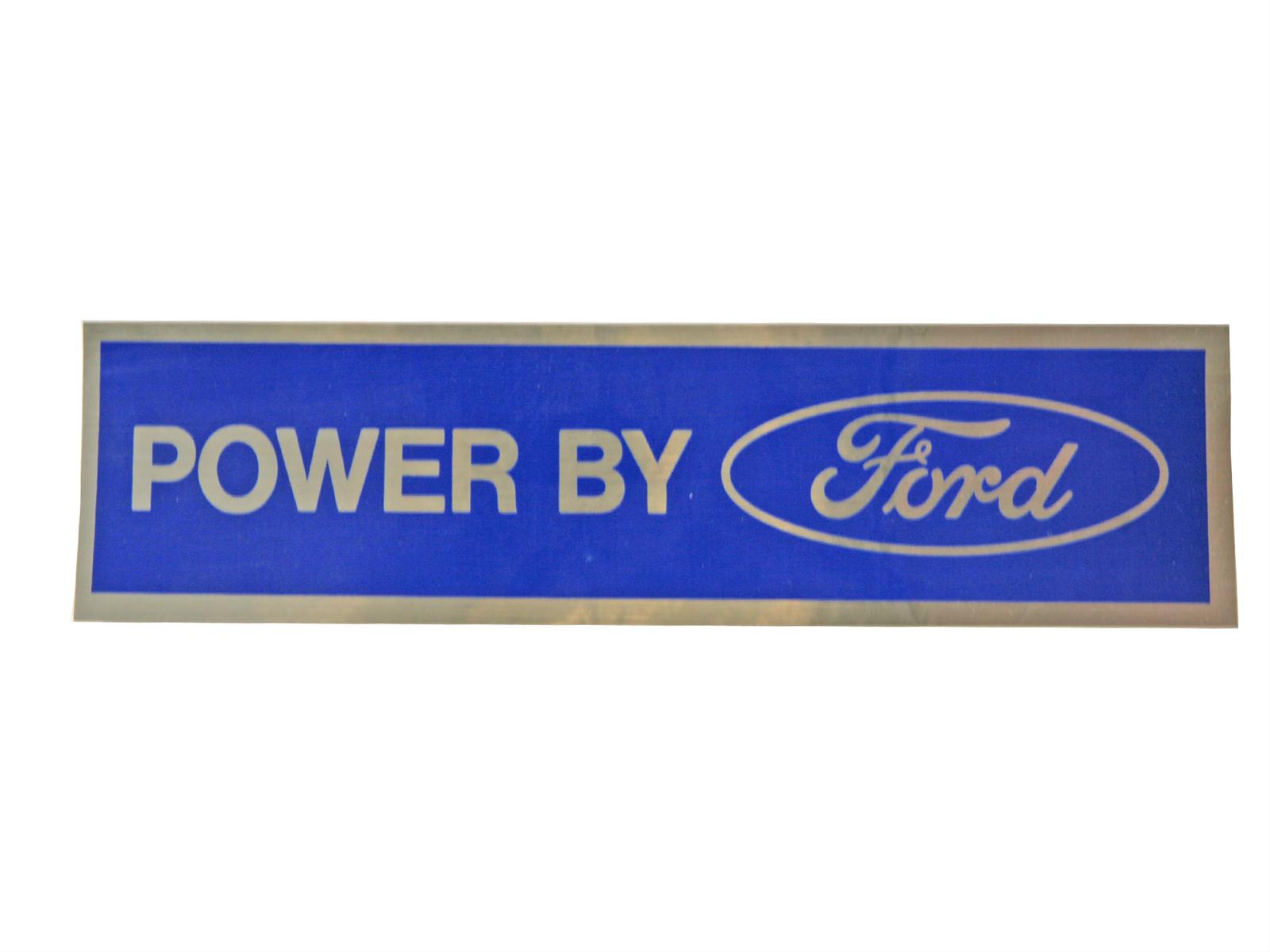 Scott Drake Decal Vinyl Chrome/Blue Powered by Ford Logo Each eBay