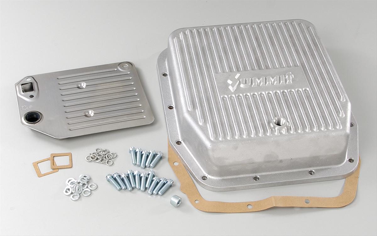 Summit Racing Manufacturing Aluminum Transmission Pan Ford AOD Deep +1