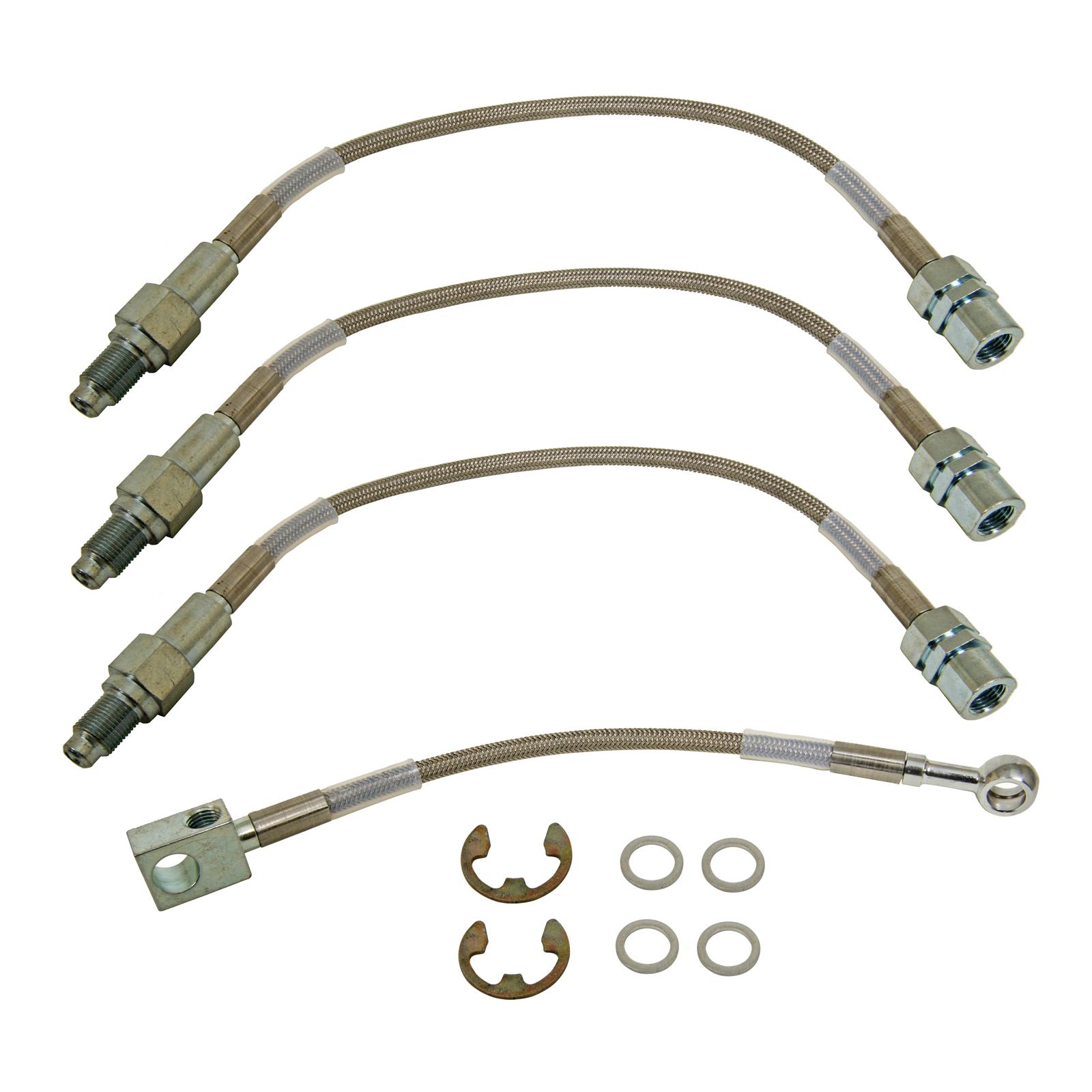 Summit Racing 220387 Brake Lines Braided Stainless Steel Ford Mustang