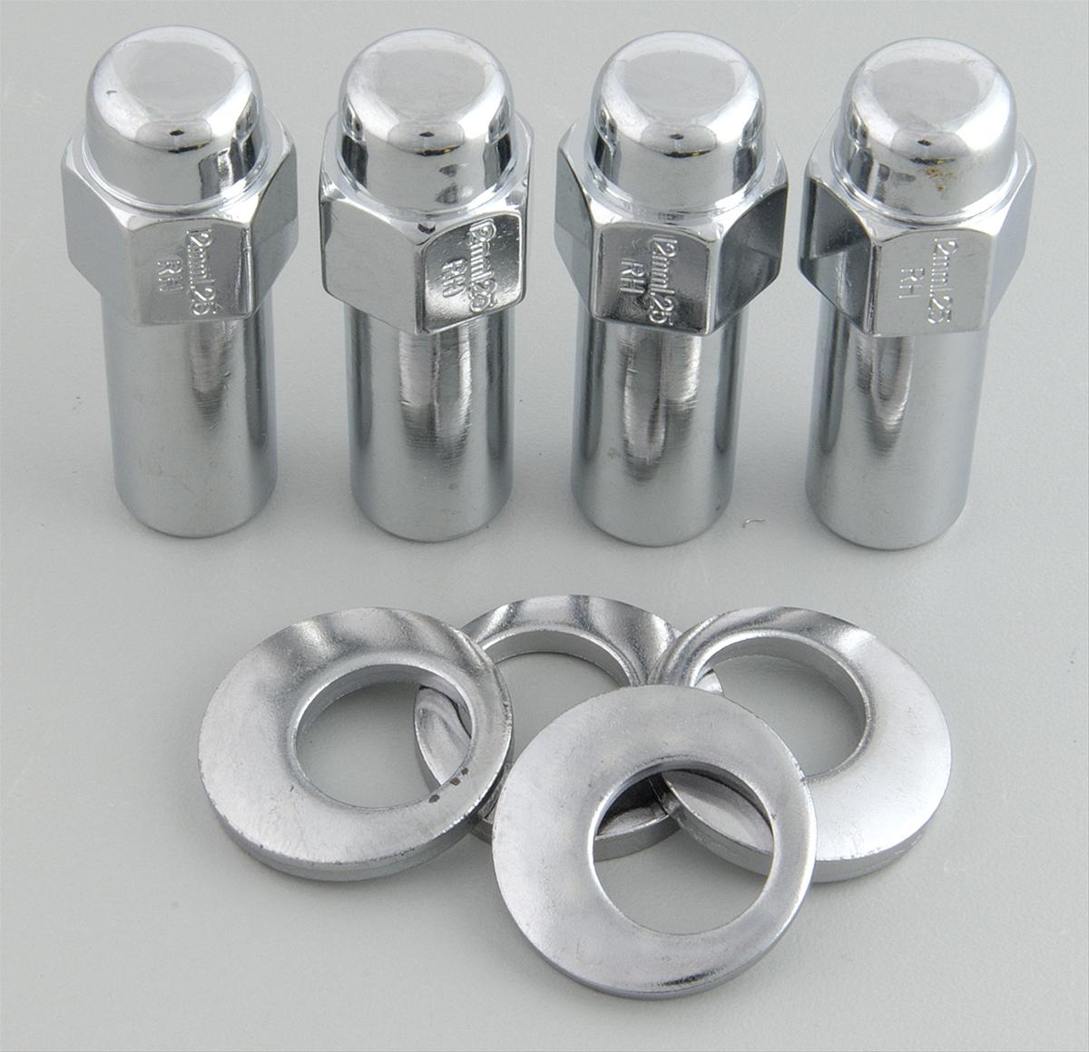 Summit Racing Lug Nuts Mm X Shank Dia Set Of Chrome