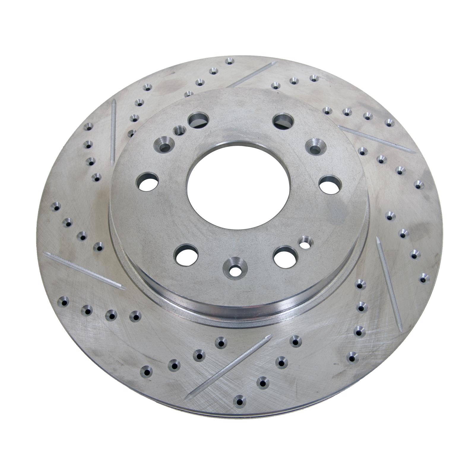 Summit Racing SUM-BR-66057R - Summit Racing™ Extreme Performance Cross-Drilled and Slotted Brake Rotors