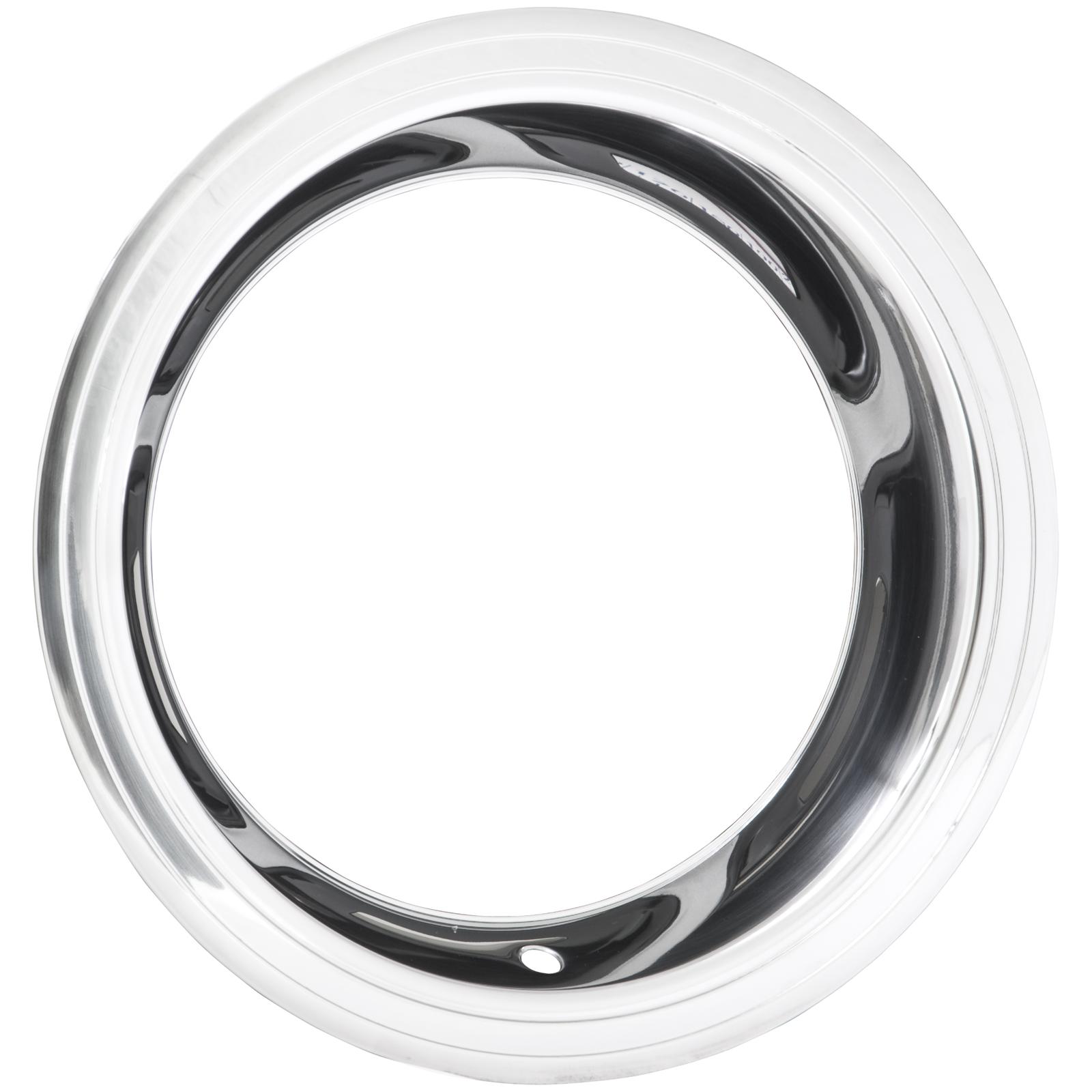 Wheel Vintiques Wheel Trim Ring SnapOn 15" Diameter Polished Stainless