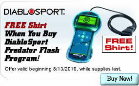 FREE Shirt When You Buy a DiabloSport Predator Flash Program