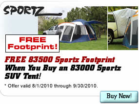 FREE 83500 Sportz Footprint When You Buy an 83000 Sportz SUV Tent