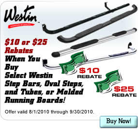 $10 or $25 Rebate When You Buy Select Steps/Running Boards