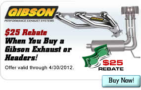 $25 Rebate When You Buy a Gibson Exhaust or Headers