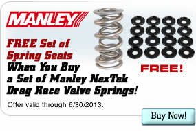 FREE Set of Spring Seats When You Buy a Set of Manley NexTek Drag Race Valve Springs