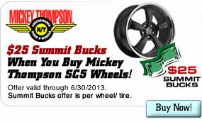 $25 Summit Bucks When You Buy Mickey Thompson SC5 Wheels