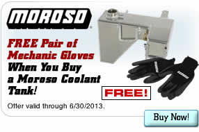 FREE Pair of Mechanic Gloves When You Buy a Moroso Coolant Tank