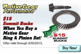 $15 Summit Bucks When You Buy a Motive Gear Ring & Pinion Set