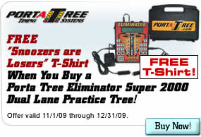 FREE T-Shirt When You Buy a Porta Tree Eliminator Super 2000 Dual Lane Practice Tree