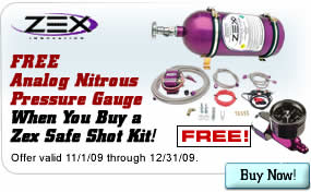 FREE Analog Nitrous Pressure Gauge When You Buy a Zex Safe Shot Kit