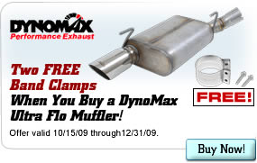 Two FREE Band Clamps When You Buy a Dynomax Ultra Flo Muffler
