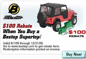 $100 Rebate When You Buy a Bestop Supertop!