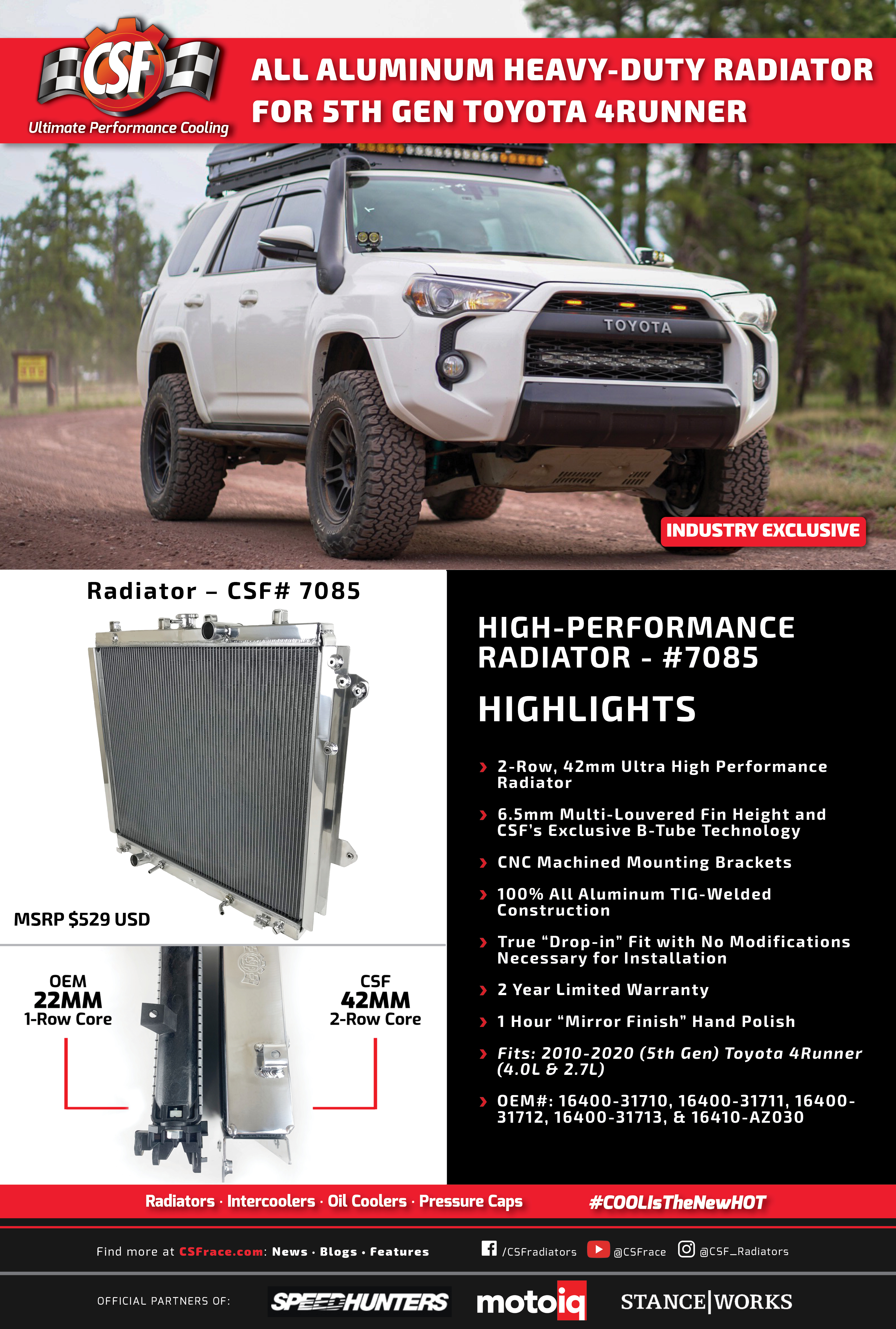 Csf Radiator Diagram CSF Radiator 7085 CSF Racing Radiators | Summit Racing