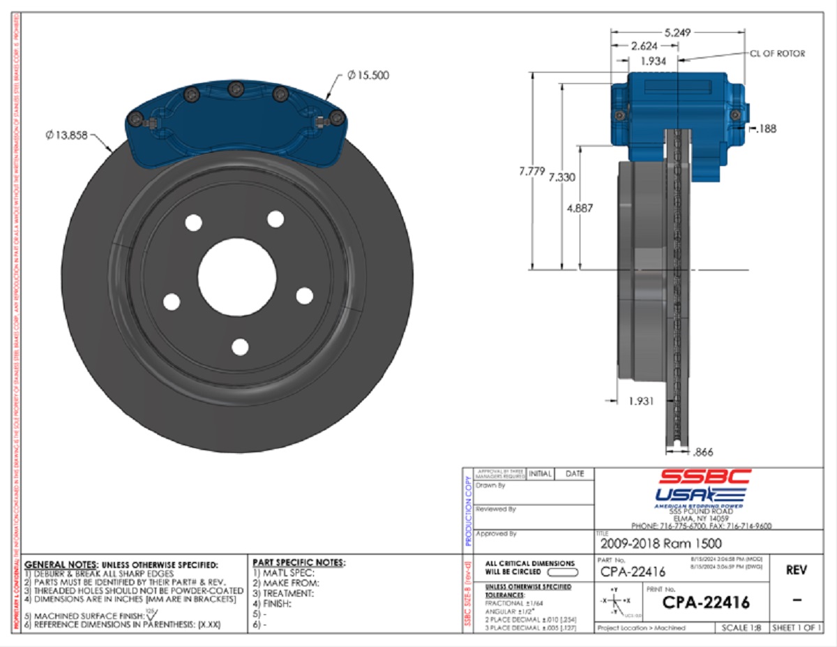 SSBC-USA A415-11R-DS SSBC-USA B4-Brawler LT Caliper and Disc Brake Kits ...