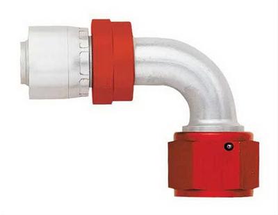 Aeroquip Crimp Hose Ends FBM4131 Fitting, End, 90 Degree, -4 AN, Swivel to -4 AN Female Threads, Aluminum, Natural, Each thumbnail 2