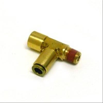 Ridetech Airline Fitting Compressor Tee 1/8in NPT x 1/8in Female NPT x 1/4in Airline thumbnail 2