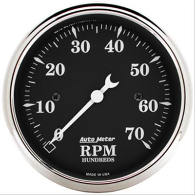 AutoMeter Gauge Tachometer 3-1/8in. 7K RPM In-Dash Old Tyme Black