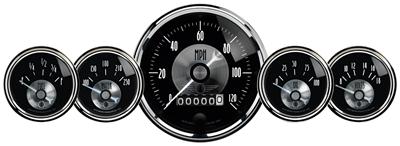 Autometer Prestige Series Black Diamond 3-3/8in Electric Speedometer 2-1/16in Electric Oil Pressure