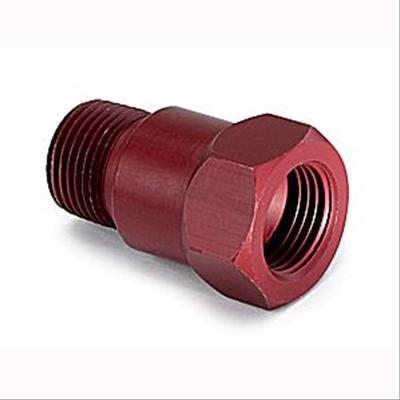 AutoMeter Fitting Adapter 3/8in. NPT Male Aluminum Red For Mech. Temp. Gauge thumbnail 2