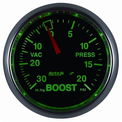 Autometer GS 52mm 30 in Hg/20 psi Mechanical Vacuum/Boost Gauge thumbnail 2
