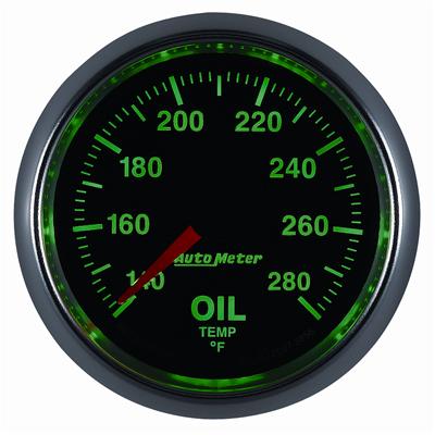 Autometer GS Series 2-1/16in Oil Temperature Gauge 140-280 Degrees Electric Full Sweep thumbnail 2